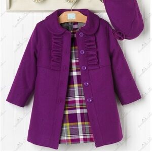 Janie and Jack Children’s Purple Wool Blend Coat